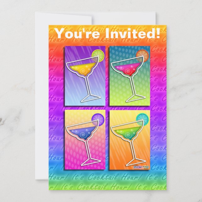 Invitation - Pop Art Margaritas (Front)