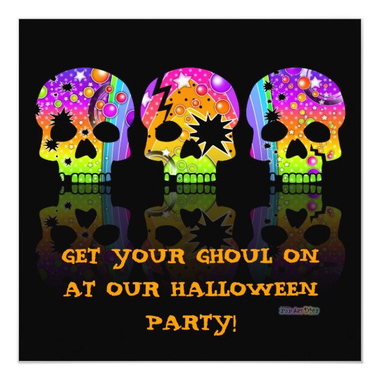 Invitation - POP ART SKULLS
