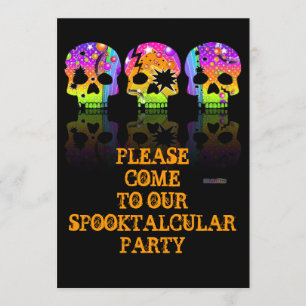 Invitation - POP ART SKULLS