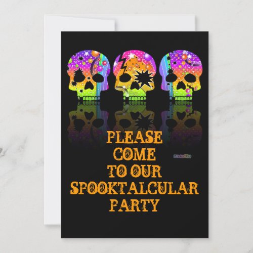 Invitation _ POP ART SKULLS