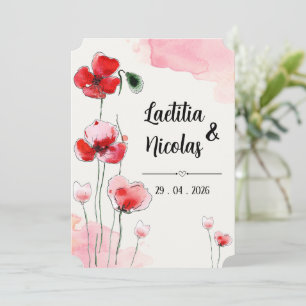 Invitation "poppies"