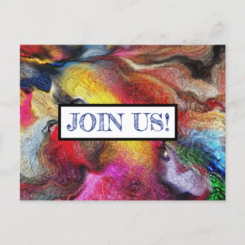 Invitation Postcard _ Abstract Art _ Join Us