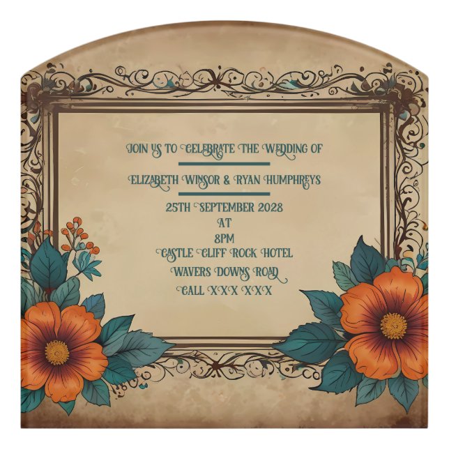 Invitation Postcard Door Sign (Contour Front)