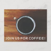 Invitation Postcard - Join Us For Coffee