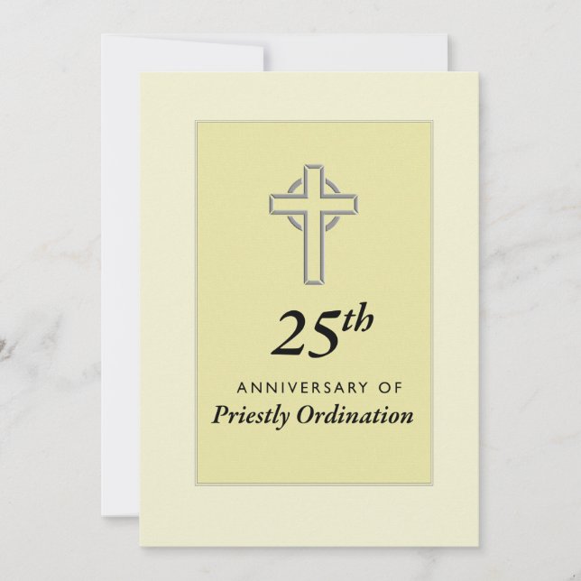 Invitation Priest 25th Anniversary of Ordination w (Front)
