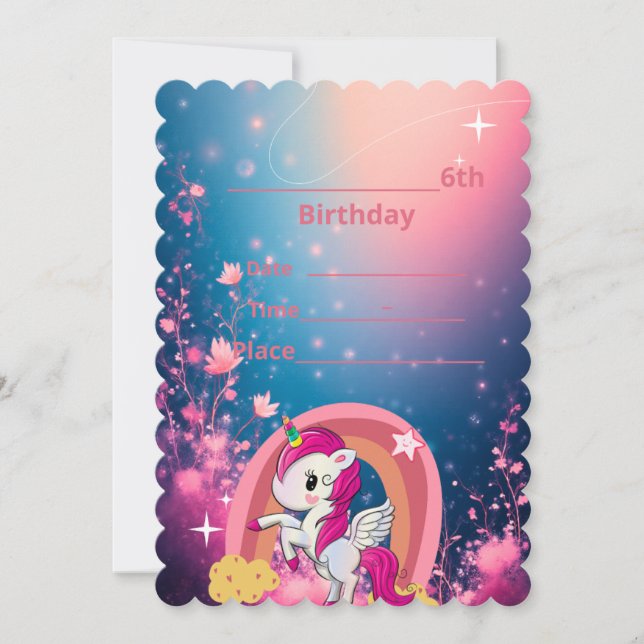 Invitation princess party  (Front)