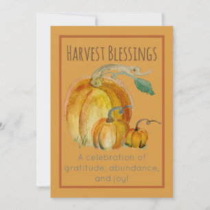 Invitation: Pumpkin Harvest Blessing Invitation