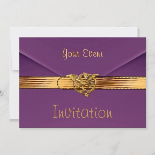 Invitation Purple Velvet Jewel Gold Clutch Purse