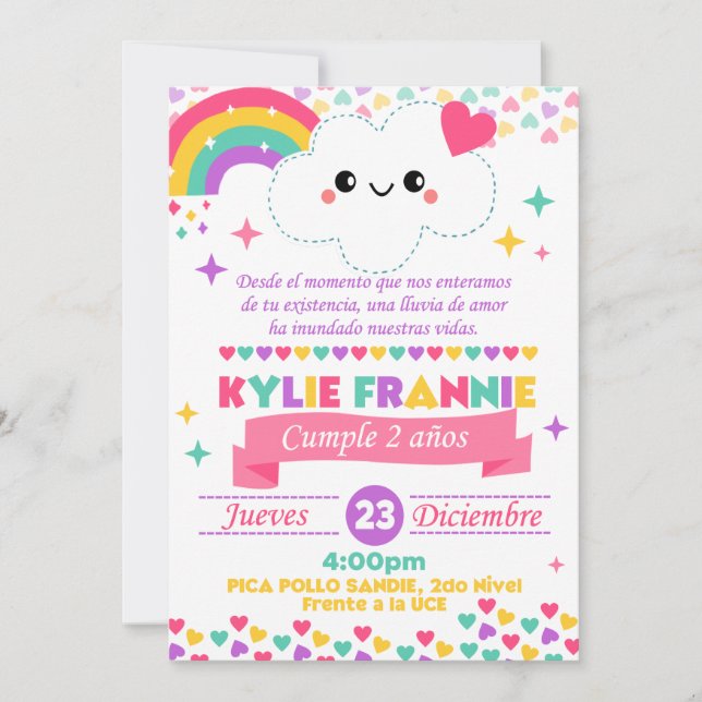 Invitation Rain of Love (Front)