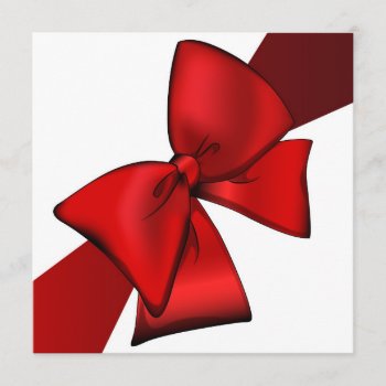 Invitation Red Bow by Medusa81 at Zazzle