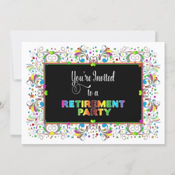 Invitation  Retirement Party  Vivid Colors/design Invitation by TrudyWilkerson at Zazzle