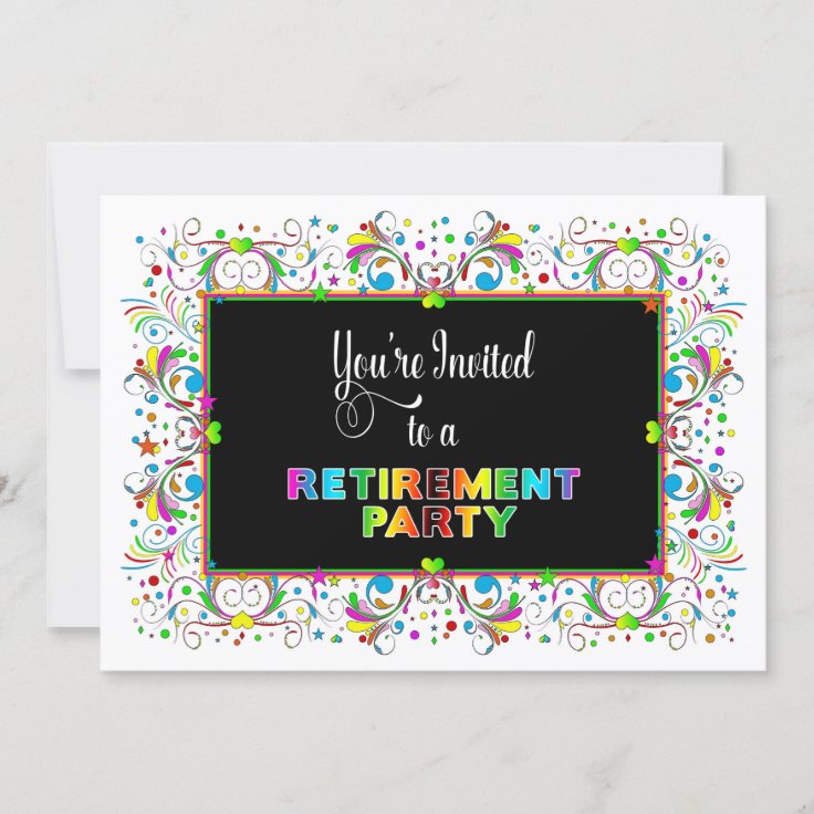 Invitation, Retirement Party, Vivid Colors/Design Invitation | Zazzle