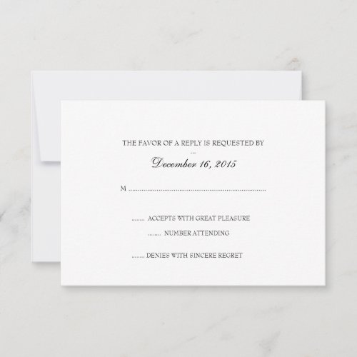 Invitation RSVP Card | Basic