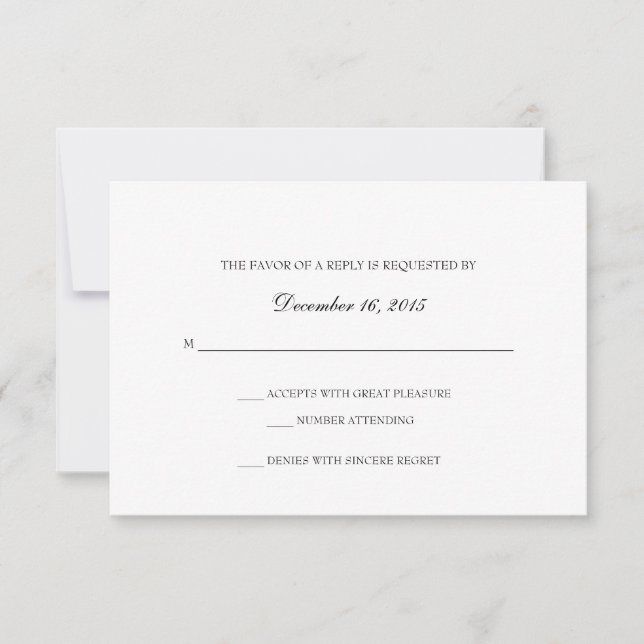 Invitation RSVP Card | Basically (Front)