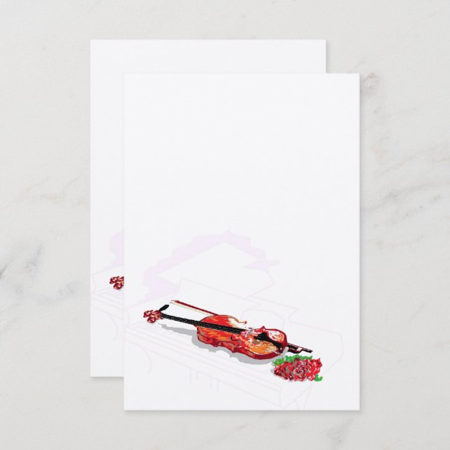 Invitation :  Silhouette Piano & Violin (Front/Back)