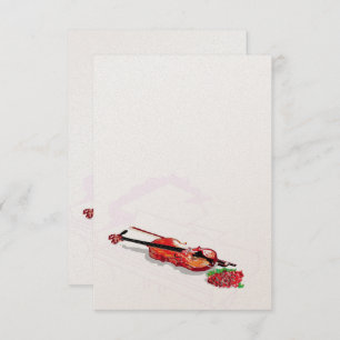 Invitation : Silhouette Piano & Violin