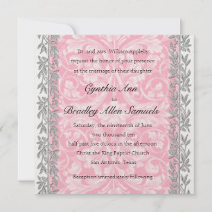 Invitation Square Renaissance with Silver Border