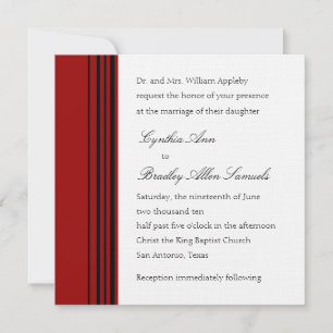 Invitation Square Simple Elegant Any Color