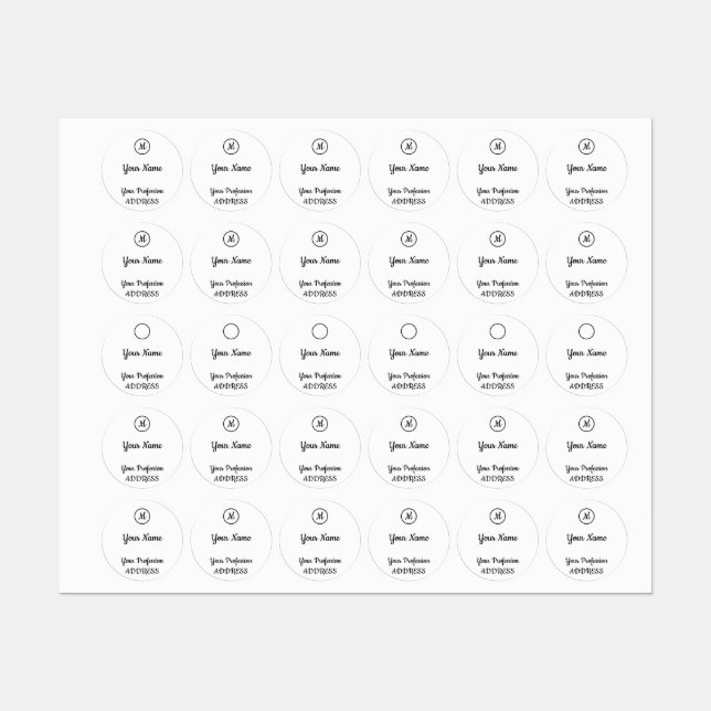 Invitation Square Sticker (Sheet)