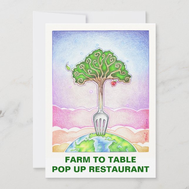 INVITATION - SUSTAINABLE, FOOD FOR LIFE (Front)