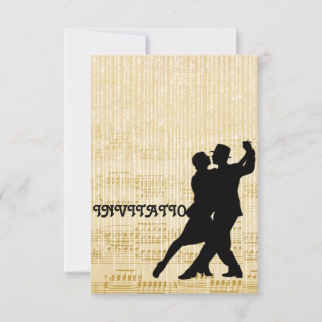 Invitation Tango Flamenco Latin Dance (Front)