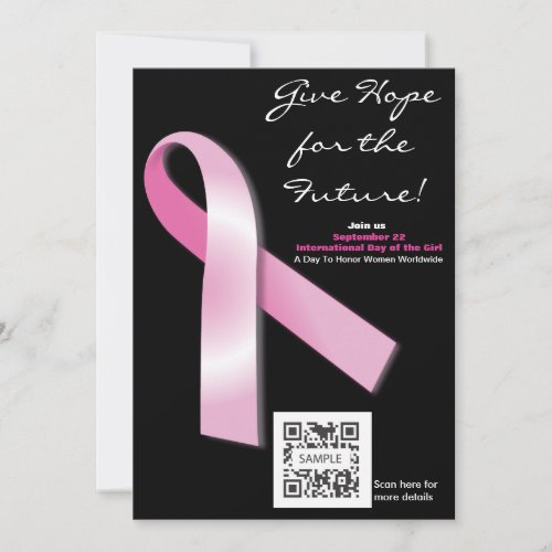 Invitation Template Breast Cancer Awareness