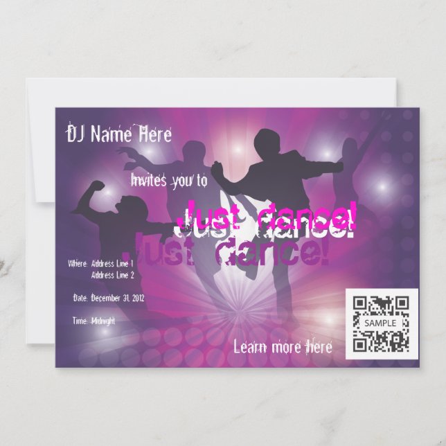 Invitation Template Dance (Front)