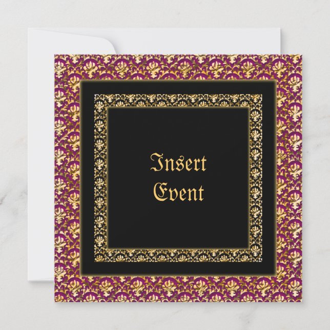 Invitation Template elegant party customizable (Front)