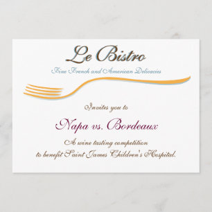Invitation Template Fine Dining French