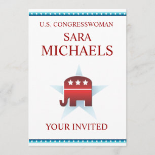Invitation Template Republican Elephant