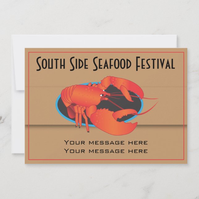 Invitation Template Seafood Restaurant (Front)