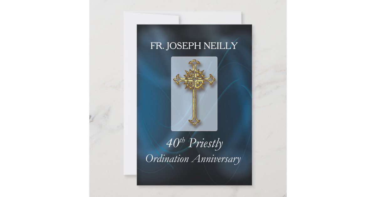 Invitation to 40th Ordination Anniversary Custom N | Zazzle