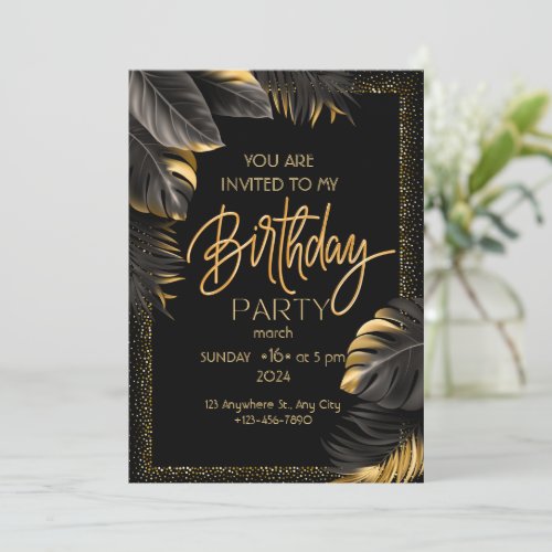 Invitation to a birthday party 
