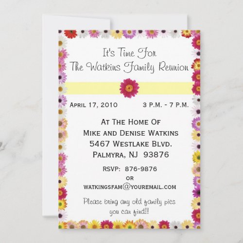 Invitation to a Family Reunion