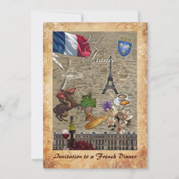 Invitation To A French Dinner by aura2000 at Zazzle