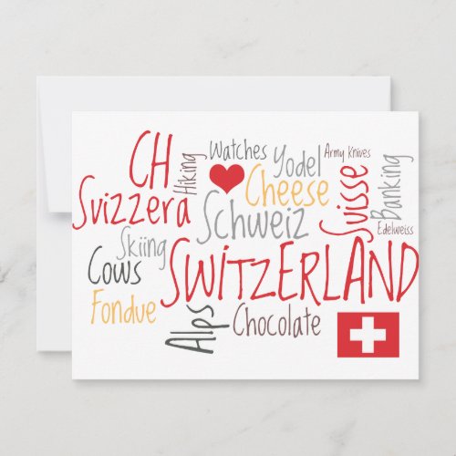 Invitation to a Swiss Theme Event