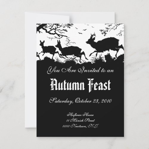 Invitation to an Autumn Feast or Harvest Ball