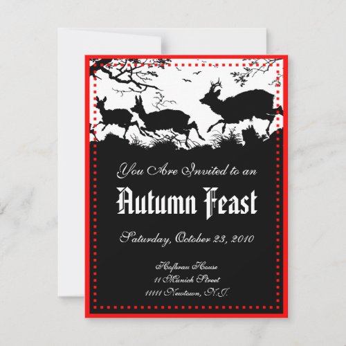 Invitation to an Autumn Feast or Harvest Ball