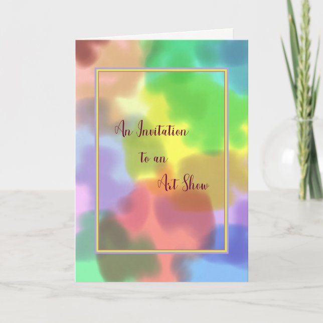 Invitation to Art Show Colorful Design (Front)