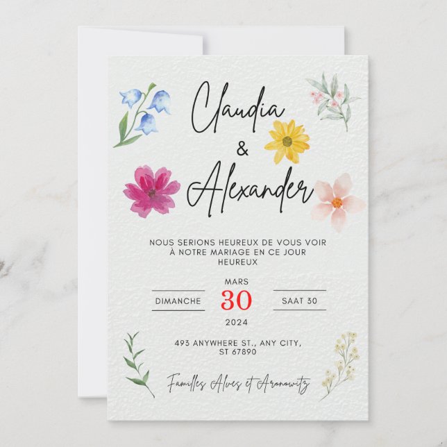 Invitation to attend a party (Front)