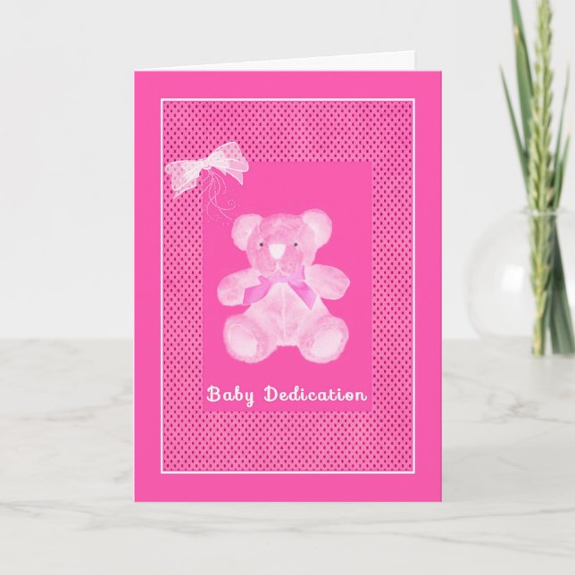 Invitation to Baby Girl Dedication Ceremony, Pink (Front)