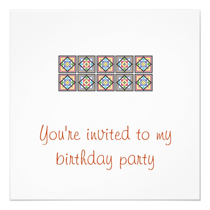 Invitation to birthday party