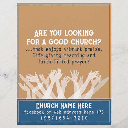 Invitation to ChurchWorshipBibleHealingPrayer Flyer