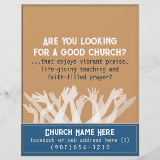 Invitation to Church.Worship.Bible.Healing.Prayer Flyer