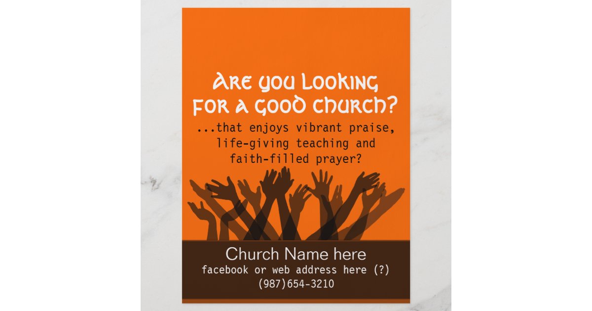Invitation to Church.Worship.Bible.Healing.Prayer Flyer | Zazzle