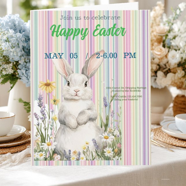 invitation to Easter with cute Rabbit (Creator Uploaded)