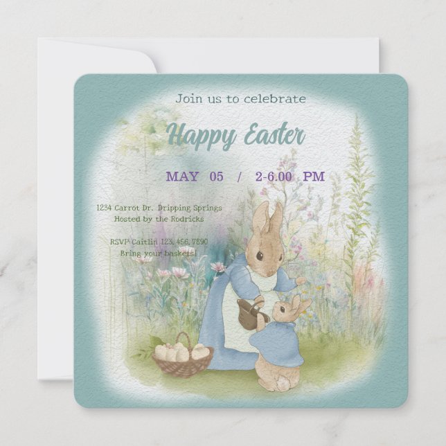 invitation to Easter with Peter Rabbit (Front)
