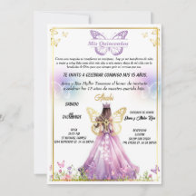 Invitation to Quinceañera parties