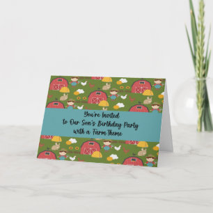 Invitation to Sons Farm Theme Birthday Party