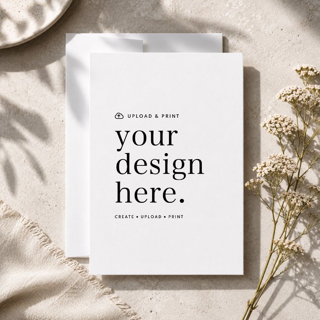 Invitation | Upload Your Design 5x7 Card Template (Versatile invitation template for business, events, weddings, special occasions & more!)